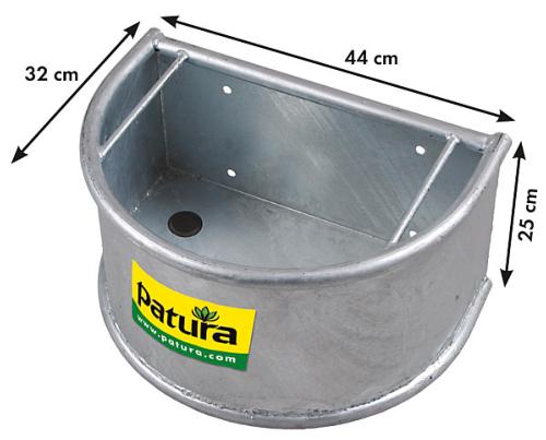 PATURA - Mangeoire Murale Demi-Cercle en Acier pour chevaux 