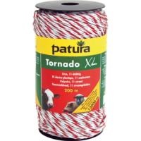PATURA - Fil électro-plast. TORNADO XL, Rouleau de 200 m pour clôture électrique , blanc-rouge