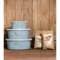 WALDHAUSEN - Bassine à ration de grains ou mash avec couvercle , 2L 