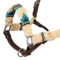 POOL'S - Licol Western en cuir avec chanfrein laine Mohair 