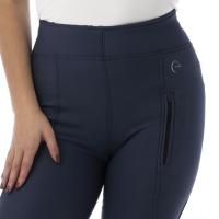 Pantalon Equitation Softshell à Poches Zippées DOLMYT fond Silcone, EQUITHEME