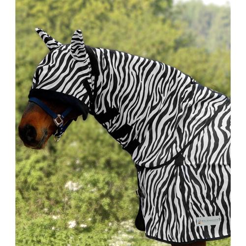 WALDHAUSEN  - Couvre Cou anti mouches motifs zèbre en mailles serrées ZEBRA 