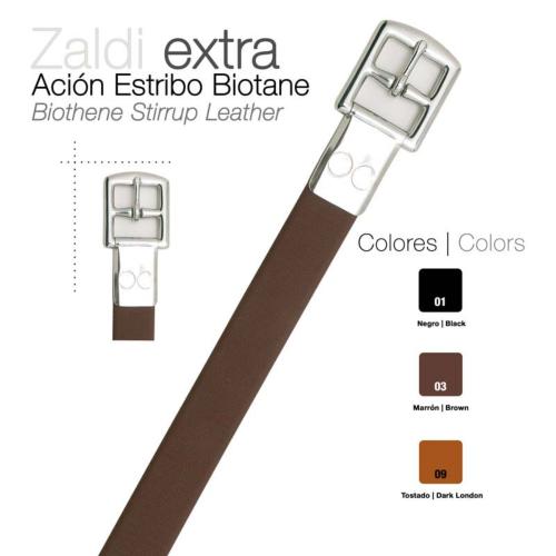 ZALDI - Étrivières à boucle extra plate en biothane  largeur 25 mm 