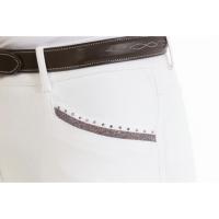 Pantalon d'Equitation Coton Organique Basanes Silicone KIM, EQUITHEME