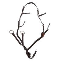 ACAVALLO - Collier de Chasse Anatomique 5 Points en Cuir Italien