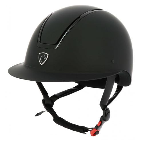 EQUITHÈME - Casque équitation en ABS avec visière large  GLINT MAT 