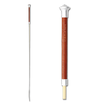 Stick DRESSAGE 120 CM Poignée Cuir Noblesse, WALDHAUSEN 