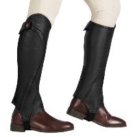 EQUESTRO - Mini chaps en cuir italien perforé confort SALISBURY 