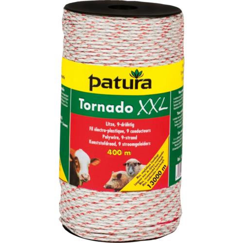 PATURA - Fil de clôture électro-plastique tressé TORNADO XXL, 400 m 