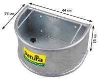 PATURA - Mangeoire Murale Demi-Cercle en Acier pour chevaux 