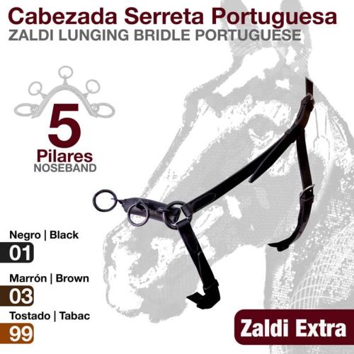 ZALDI - Caveçon serreta portugais 5 anneaux avec montants