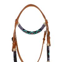 POOL'S - Bridon Western cuir décor perles PERLA