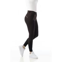 Pantalon Equitation FEMME Taille haute Zip Rosegold KENYA, EQUITHEME