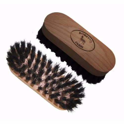 BORSTIQ - Brosse de Tête en Poils de Crins et Dos Bois 