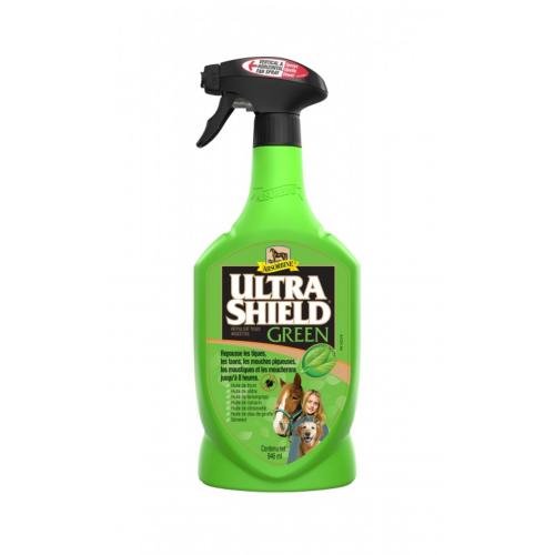 ABSORBINE - Spray Répulsif CHEVAL, CHIEN Ultrashield GREEN 946 ML 