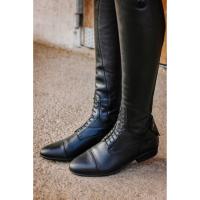 EQUITHEME - Bottes équitation en cuir lisse et lacets