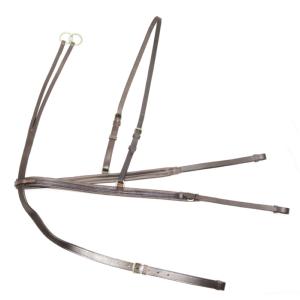 Bricole + Martingale à Anneaux Réglable en Cuir, DERBY