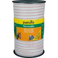 PATURA - Ruban Tornado 12,5 mm pour clture lectrique L400M blanc-orange 