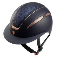 TATTINI- Casque équitation mat ventilé avec strass visière large Ariete 