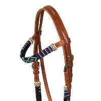 POOL'S - Bridon Western cuir décor perles PERLA