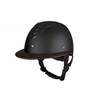 LAMICELL - Casque Equitation à Visière et Jugulaire Brun SYDNEY