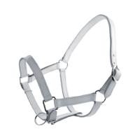 Licol Cuir BLANC Chrome Poney  Cheval de Trait, DERBY