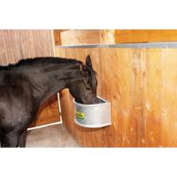 PATURA - Mangeoire Murale Demi-Cercle en Acier pour chevaux 