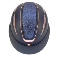 TATTINI- Casque équitation mat ventilé avec strass visière large Ariete 