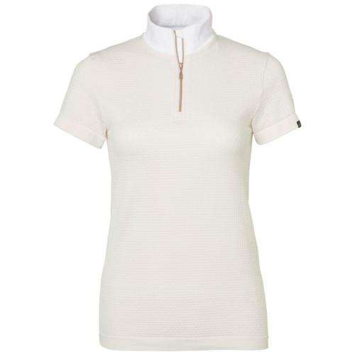 MOUNTAIN HORSE - Polo Concours Femme Sans Coutures avec Col Zip HONEY 