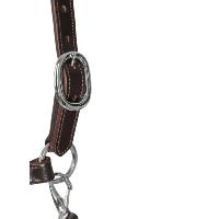 ACAVALLO - Licol en Cuir Doublé Veau à Chanfrein Corde