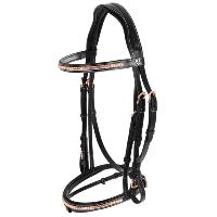 Bridon Clincher ROSEGOLD Anatomique  Muserolle Combine, EQUESTRO