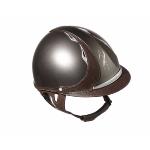 ANTARES - Casque d'Equitation PREMIUM Coque ABS Vernis et Inserts Cuir