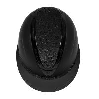 EQUESTRO - Casque équitation Mat chromé avec strass visière XL 