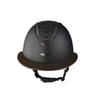 LAMICELL - Casque Equitation à Visière et Jugulaire Brun SYDNEY