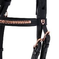 Bridon Clincher ROSEGOLD Anatomique à Muserolle Combinée, EQUESTRO