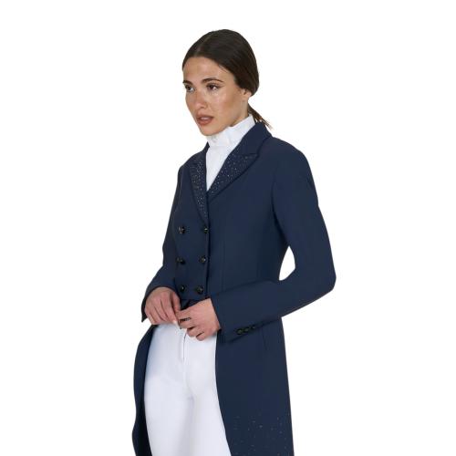 EQUESTRO - Frac de dressage long femme 6 boutons avec strass