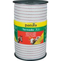 PATURA - Ruban TORNADO XL 12,5 mm pour clôture électrique , Rouleau de 400 m, blanc-rouge