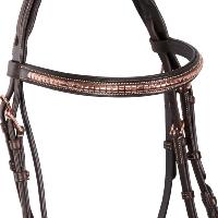 Bridon Clincher ROSEGOLD Anatomique à Muserolle Combinée, EQUESTRO