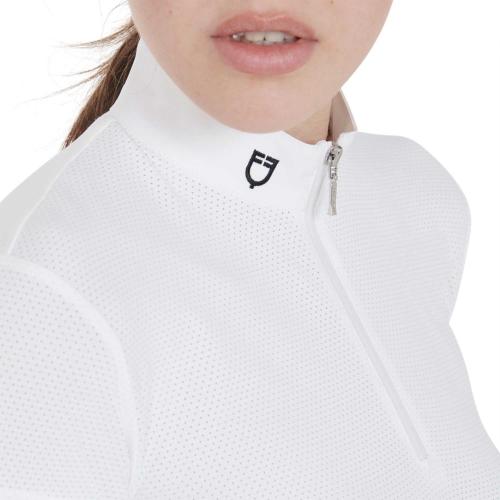 EQUESTRO - Polo concours femme YEVA Micro Perforé 