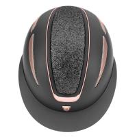 TATTINI- Casque équitation mat ventilé avec strass visière large Ariete 