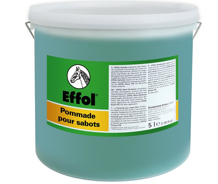 EFFOL NOIR Pommade au Laurier pour Soins des Sabots, Pot 5L 