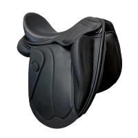 CASTEL - Selle de Dressage Creuse en cuir avec taquet de genou XL