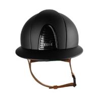 KEP ITALIA - Casque Equitation Aspect MATT CROMO 2.0 Visière XL et Jugulaire Camel