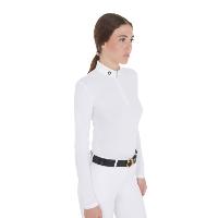 Polo FEMME Manches Longues Col ZIP ARTEMIS, EQUESTRO