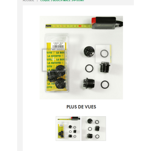 PATURA - Bouchons et joints pour abreuvoir à Soupape Tubulaire LA BUVETTE, les 3