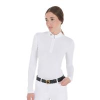 Polo FEMME Manches Longues Col ZIP ARTEMIS, EQUESTRO