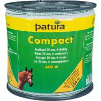PATURA - Ruban COMPACT 20MM pour clture lectrique, L 400M blanc-vert