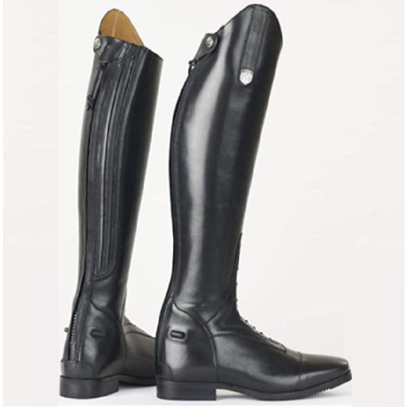 Bottes equitation cuir noir sur mesure coupe anatomique - Bottes