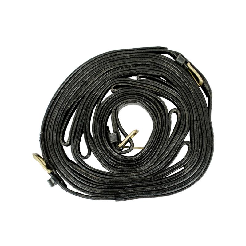 AMAHORSE - Guides d'attelage en cuir taille shetland à cheval