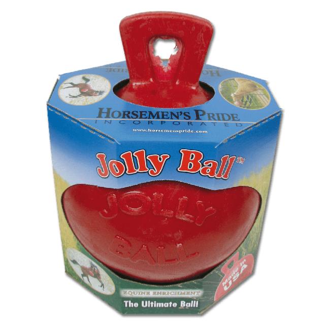 Ballon JOLLY BALL Caoutchouc Robuste pour Cheval au Box ROUGE